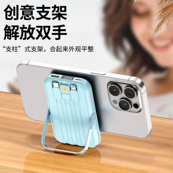 Mini Built-in Cable Power Bank - 10000mAh 22.5W Type-C & Apple - Image 5