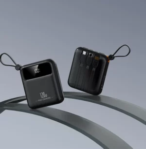 Built-in Cable Fast Charging Power Bank - 10000mAh Large Screen Display