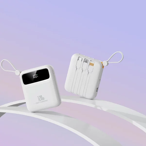 Built-in Cable Fast Charging Power Bank - 10000mAh Large Screen Display - Image 7