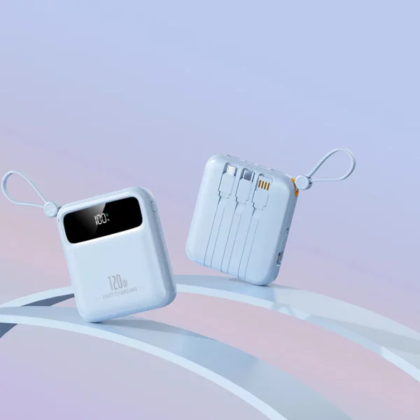 Built-in Cable Fast Charging Power Bank - 10000mAh Large Screen Display - Image 8