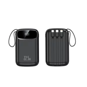 High Capacity Built-in Cable Power Bank - 10000mAh Multi-Color Fast Charge