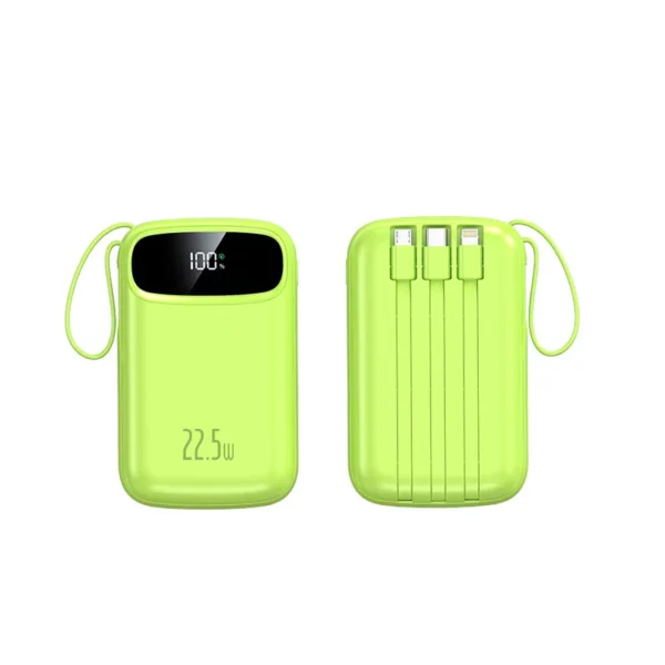 High Capacity Built-in Cable Power Bank - 10000mAh Multi-Color Fast Charge - Image 5
