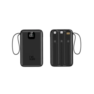 Compact Built-in Cable Power Bank - 10000mAh Business Travel Essential