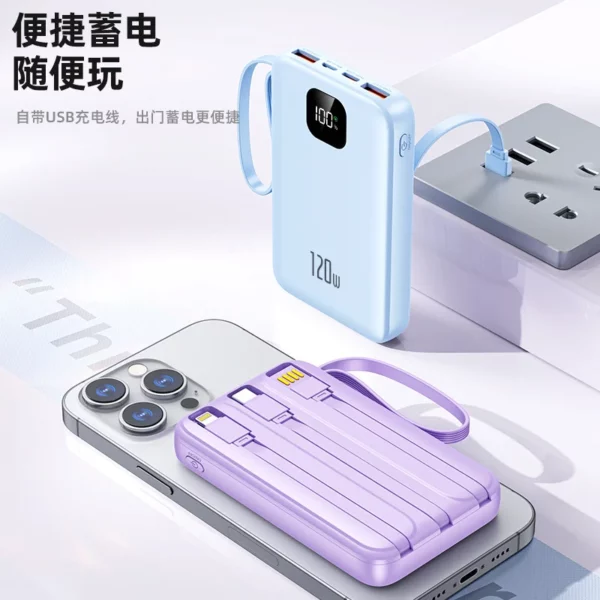 Compact Built-in Cable Power Bank - 10000mAh Business Travel Essential - Image 4