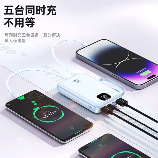 Compact Built-in Cable Power Bank - 10000mAh Business Travel Essential - Image 5