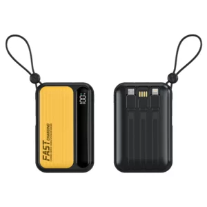 Large Capacity Multi-Port Fast Charging Power Bank - 10000mAh With Built-in Cable