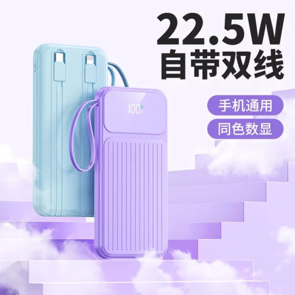 Stylish Color Block Power Bank - 10000mAh 22.5W Fast Charging - Image 5