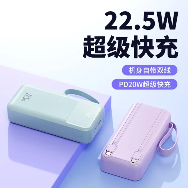 Integrated Multi-Cable Power Bank - 10000mAh 22.5W Dual Output - Image 10