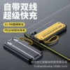 Transparent Gradient Fast Charging Power Bank - 10000mAh Multi-Port Built-in Cable - Image 5