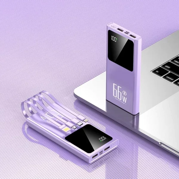Small & Colorful Power Bank - 10000mAh Multi-Port Fast Charger - Image 4