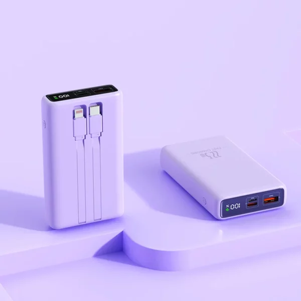 Large Capacity Solar Power Bank - 20000mAh Dual Output - Image 4