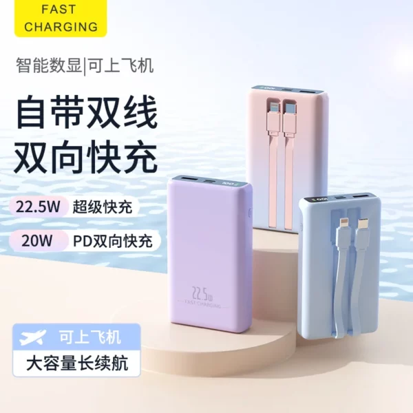 Large Capacity Solar Power Bank - 20000mAh Dual Output - Image 6