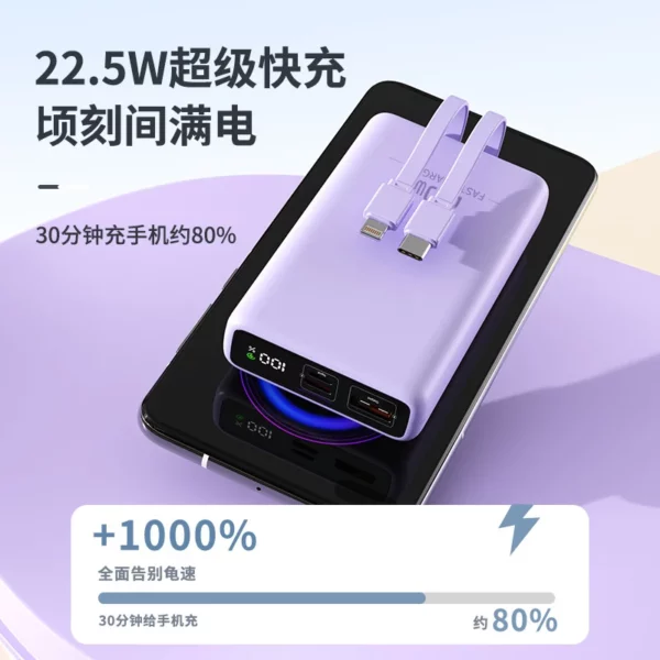 Large Capacity Solar Power Bank - 20000mAh Dual Output - Image 8