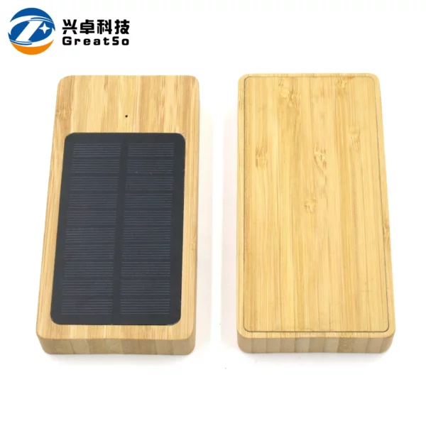 Wood power bank with solar - Image 6
