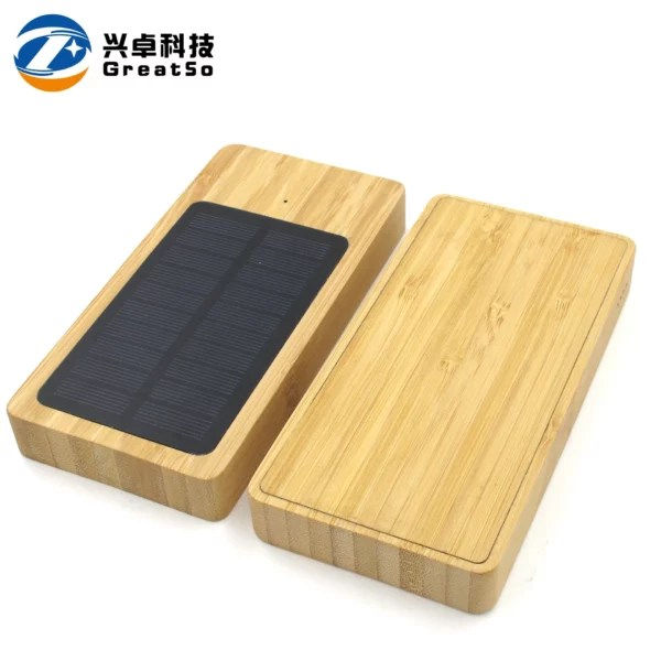 Wood power bank with solar - Image 7