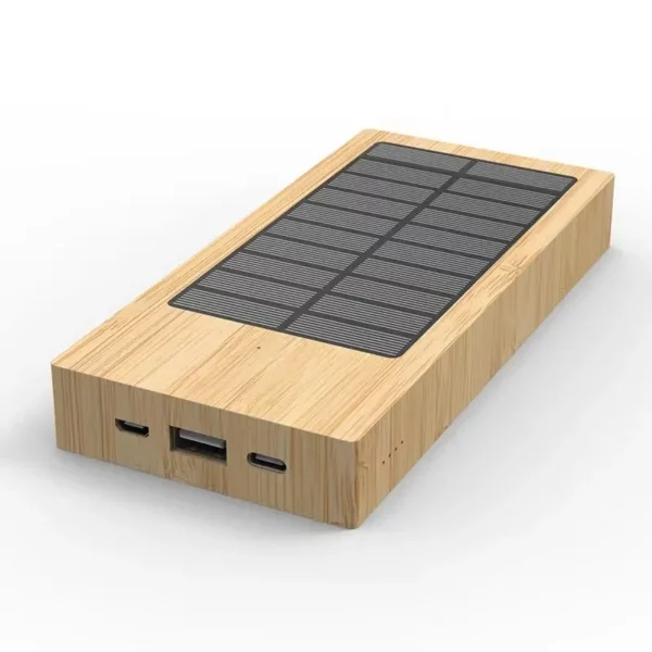 Wood power bank with solar - Image 8