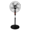16-Inch Solar-Powered Fan with 18650 Batteries - 9V/12W Panel, 3 Charging Modes (5-13H Runtime) - Image 2