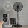 16-Inch Solar-Powered Fan with 18650 Batteries - 9V/12W Panel, 3 Charging Modes (5-13H Runtime) - Image 5