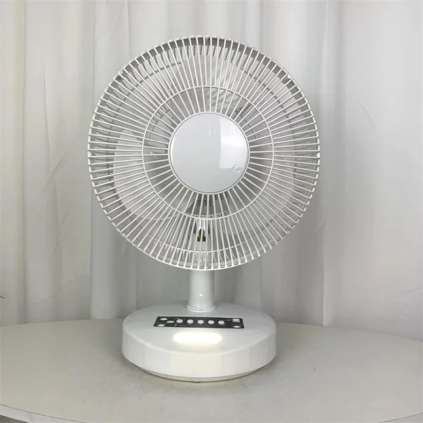 5-Speed Brushless DC Solar Fan - USB Phone Charging & LED Lights (Remote Control Included) - Image 2