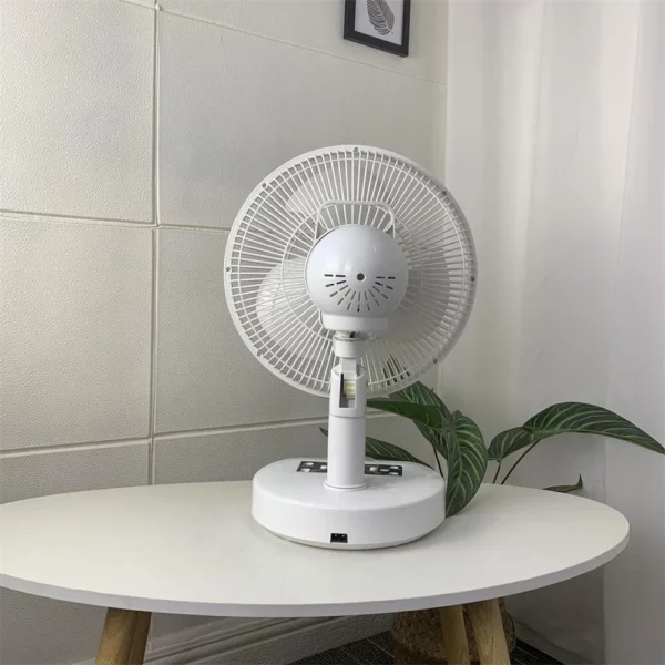 5-Speed Brushless DC Solar Fan - USB Phone Charging & LED Lights (Remote Control Included) - Image 3