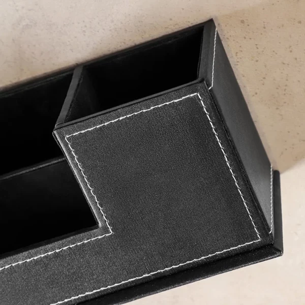 PU Leather + High Density Board Storage Box - OPP Bag Packaging - Image 5