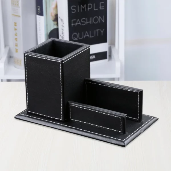 Slim PU Leather Storage Organizer - 21.5*7.5*12cm, 0.2kg - OPP Packaging
