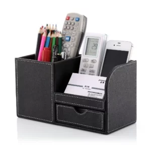 Medium PU Leather Storage Box - 20*10*10.5cm, 0.4kg - OPP Bag