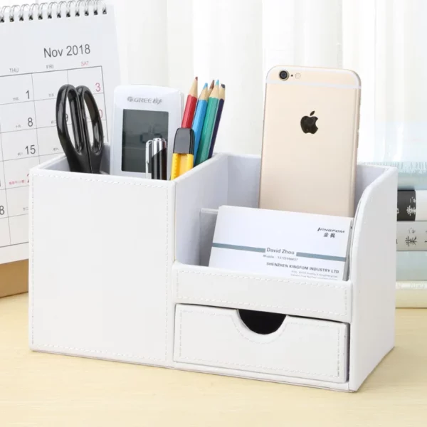 Medium PU Leather Storage Box - 20*10*10.5cm, 0.4kg - OPP Bag - Image 3