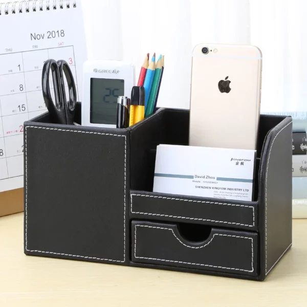 Medium PU Leather Storage Box - 20*10*10.5cm, 0.4kg - OPP Bag - Image 4