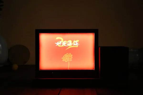 Light up logo mutil-function pen holder desk decoration photo alumn - Image 6