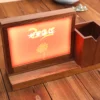 Light up logo mutil-function pen holder desk decoration photo alumn - Image 4