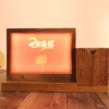 Light up logo mutil-function pen holder desk decoration photo alumn