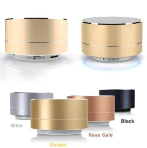 Portable Metal Bluetooth Speaker - 7×7×4.8cm, 350mAh Battery (2-3H Playtime) - Colored Box