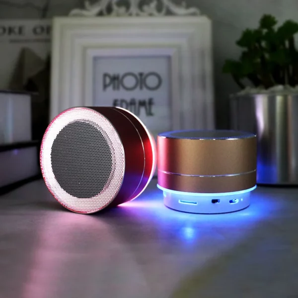Portable Metal Bluetooth Speaker - 7×7×4.8cm, 350mAh Battery (2-3H Playtime) - Colored Box - Image 2