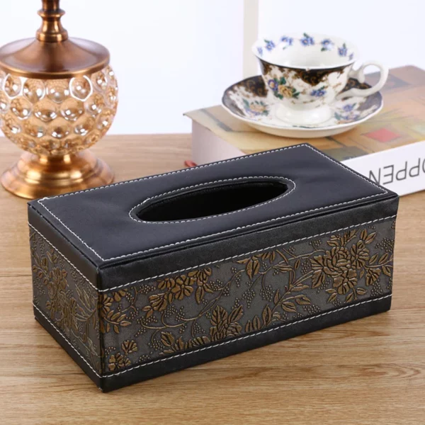 3-Size PU Leather Tissue Box Cover Set - Large:24*12*9.5cm, Medium:20*12*9.5cm, Small:17*12*8cm - Image 2