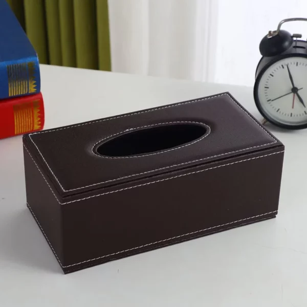 3-Size PU Leather Tissue Box Cover Set - Large:24*12*9.5cm, Medium:20*12*9.5cm, Small:17*12*8cm - Image 4