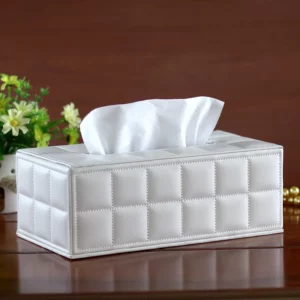 PU Leather + HDF + Non-Woven Fabric Tissue Box Cover - 25*13.5*9.5cm (Size 1) & 18*11.5*9.5cm (Size 2) - OPP Bag