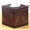 PU Leather Cube Tissue Box Cover - 13*13*13cm Square Design - OPP Bag Packaging - Image 4