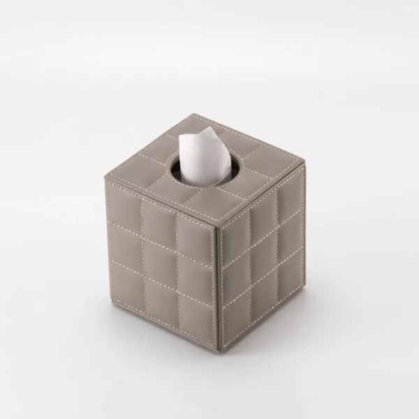 PU Leather Cube Tissue Box Cover - 13*13*13cm Square Design - OPP Bag Packaging - Image 5