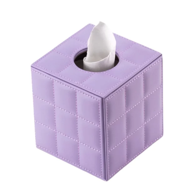 PU Leather Cube Tissue Box Cover - 13*13*13cm Square Design - OPP Bag Packaging - Image 6