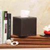 PU Leather Cube Tissue Box Cover - 13*13*13cm Square Design - OPP Bag Packaging - Image 9