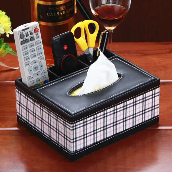Oversized PU Leather Tissue Box Cover - 23*16.5*9.5cm - Fits Large Tissue Boxes - OPP Bag - Image 8