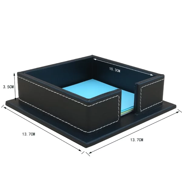 Slim PU Leather Tissue Box Cover - 13.7*13.7*3.5cm Low Profile Design - OPP Packaging - Image 4