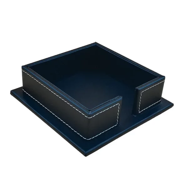 Slim PU Leather Tissue Box Cover - 13.7*13.7*3.5cm Low Profile Design - OPP Packaging - Image 7