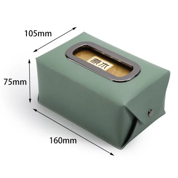 Rectangular PU Leather Tissue Box Cover - 16*10.5*7.5cm - OPP Bag Packaging