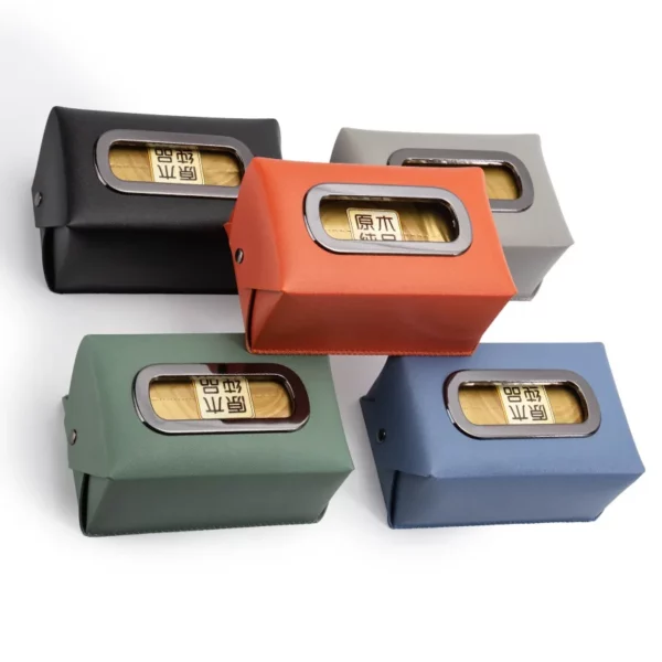 Rectangular PU Leather Tissue Box Cover - 16*10.5*7.5cm - OPP Bag Packaging - Image 4