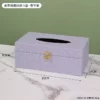 PU Leather & Wood Combination Tissue Box Cover - 25*9.5cm, 0.56kg - Premium Design - OPP Bag - Image 4