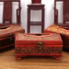 Compact PU Leather & Wood Tissue Box Cover - 19.3*10.5*7.5cm, 0.28kg - OPP Bag Packaging - Image 10