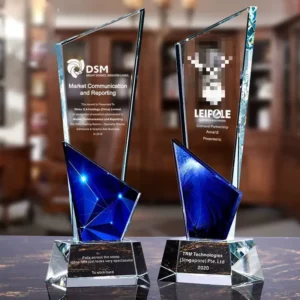 Crystal Trophy with customized logo