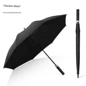 8-Rib Large Windproof Umbrella - 27" (130x97cm) 210T Fabric - Extra Coverage
